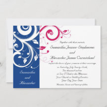 Boda de Swirl Royal Blue/Fuchsia