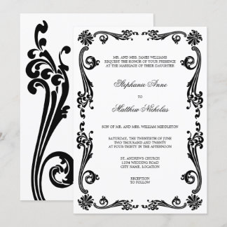 Invitación Boda de Swirls Cosmopolitan Flourish