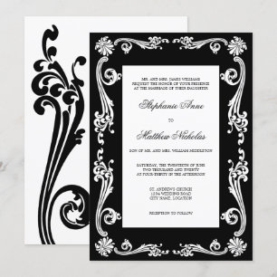 Invitación Boda de Swirls Cosmopolitan Flourish