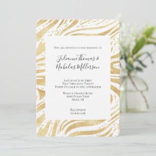 Invitación Boda de Swirls de Gold Glam Resumen