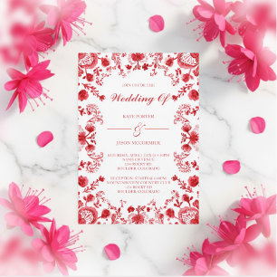 Invitación Boda de Talavera Roja