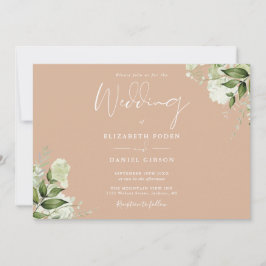 Invitación Boda de Tan Botanical Greenery Photo