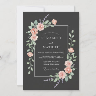 Invitación Boda de Tarde con Carbón Lujurioso