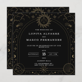 Invitación Boda de Tarot Gold Elegant