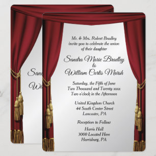 Invitación Boda de tema de película de pantalla plateada