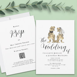 Invitación Boda de temas de dinosaurio
