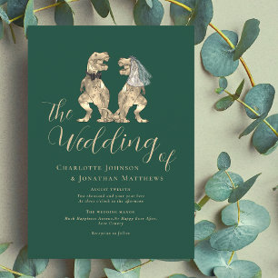 Invitación Boda de temas de dinosaurio