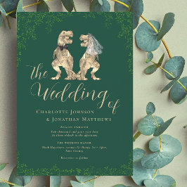 Invitación Boda de temas de dinosaurio