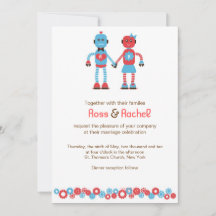 Boda de temas de Robot Cute