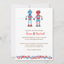Invitación Boda de temas de Robot Cute
