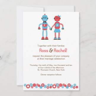 Invitación Boda de temas de Robot Cute