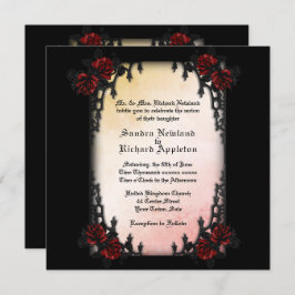 Invitación Boda de temas del barrio francés victoriano / Góti