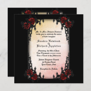 Invitación Boda de temas del barrio francés victoriano / Góti