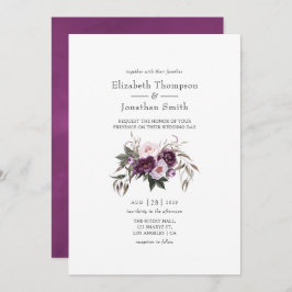 Invitación Boda de terciopelo profundo
