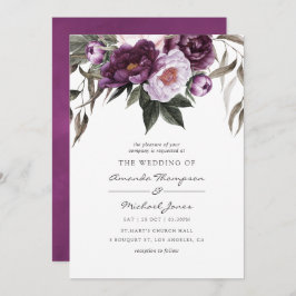 Invitación Boda de terciopelo profundo