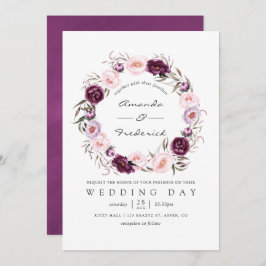 Invitación Boda de terciopelo profundo