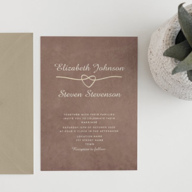 Invitación Boda de Terracota Minimalista Moderna (Subido por el creador)