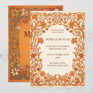 Invitación Boda de Terracota Paisley