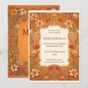 Invitación Boda de Terracota Paisley