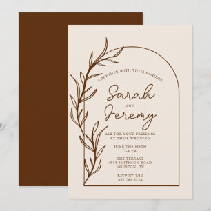 Invitación Boda de Terracota Quemada por Arcos Bohemios Inv