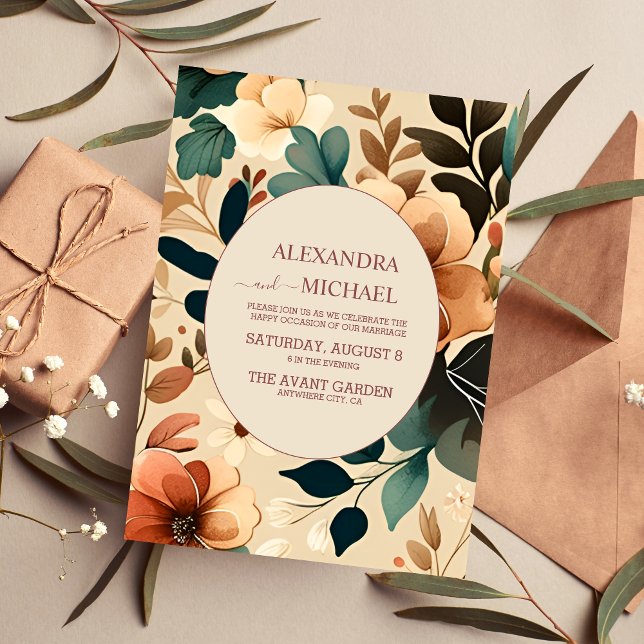 Invitación Boda de Terracotta Retro Vintage Sixties (Subido por el creador)