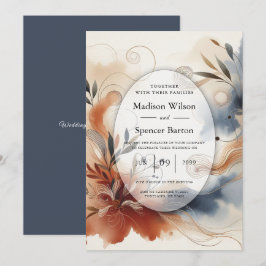 Invitación Boda de Terracotta Twilight y Navalny Blooms