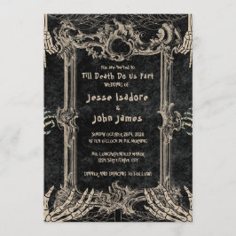 Invitación Boda de Terror Oscuro Hasta que la Muerte nos Sepa