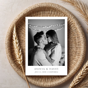Invitación Boda de texto y fotografía elegante y simple moder
