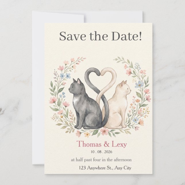 Invitación Boda de Thomas & Lexy (Anverso)