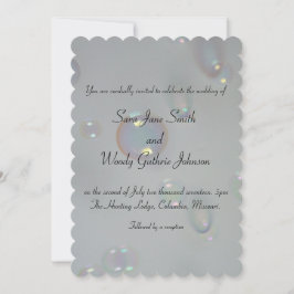 Invitación Boda de tiempo de burbuja