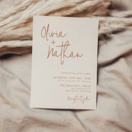 Invitación Boda de tierra Minimalista moderna