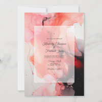 Boda de tinta negra, blanca y roja