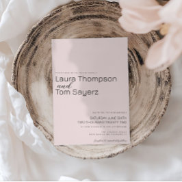 Invitación Boda de Tipo Moderno Simple Rosa Discreto