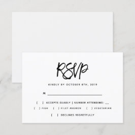 Invitación Boda de tipografía de guión de pincel RSVP