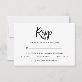 Invitación Boda de tipografía de guión de pincel RSVP