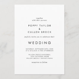 Invitación Boda de tipografía de moda