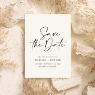 Invitación boda de tipografía escrita a mano moder