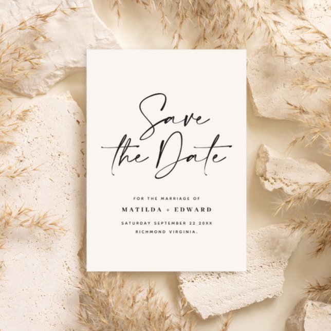 Invitación boda de tipografía escrita a mano moder (Subido por el creador)