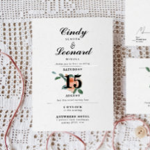 Boda de tipografía floral clásico elegante