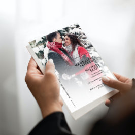 Invitación Boda de tipografía fotográfica personal