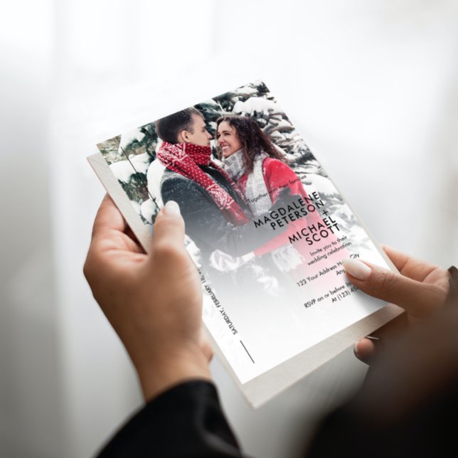 Invitación Boda de tipografía fotográfica personal (Subido por el creador)