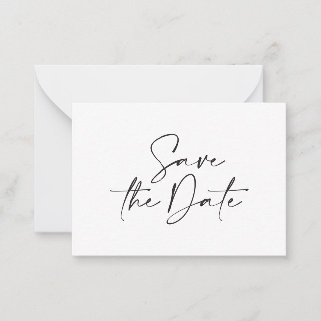 invitación boda de tipografía manuscrita de presup (Anverso)