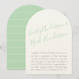 Invitación Boda de tipografía Minimalista Neo Mint