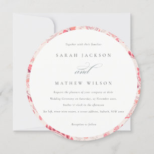 Invitación Boda de tipografía minimo moderno de Rubor Paisley