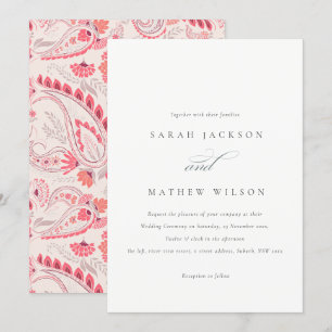 Invitación Boda de tipografía minimo moderno de Rubor Paisley