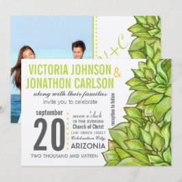 Invitación Boda de tipografía moderna con encanto amarillo
