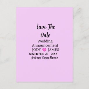 Invitación Boda de tipografía moderna rosa de Rubo