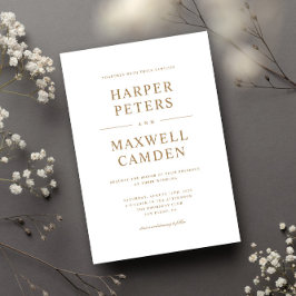 Invitación Boda de tipografía simple