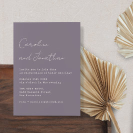 Invitación Boda de tipos de letra minimalista de escritura pú