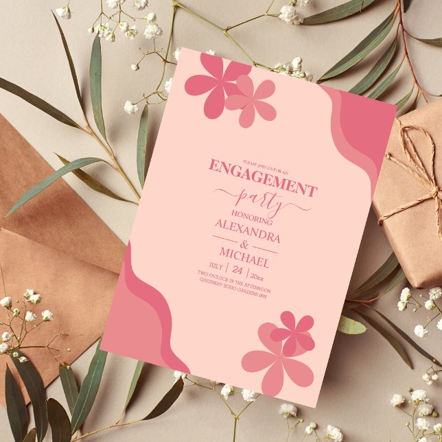 Invitación Boda de tonos apagados con temas de los 70 de Retr (Subido por el creador)